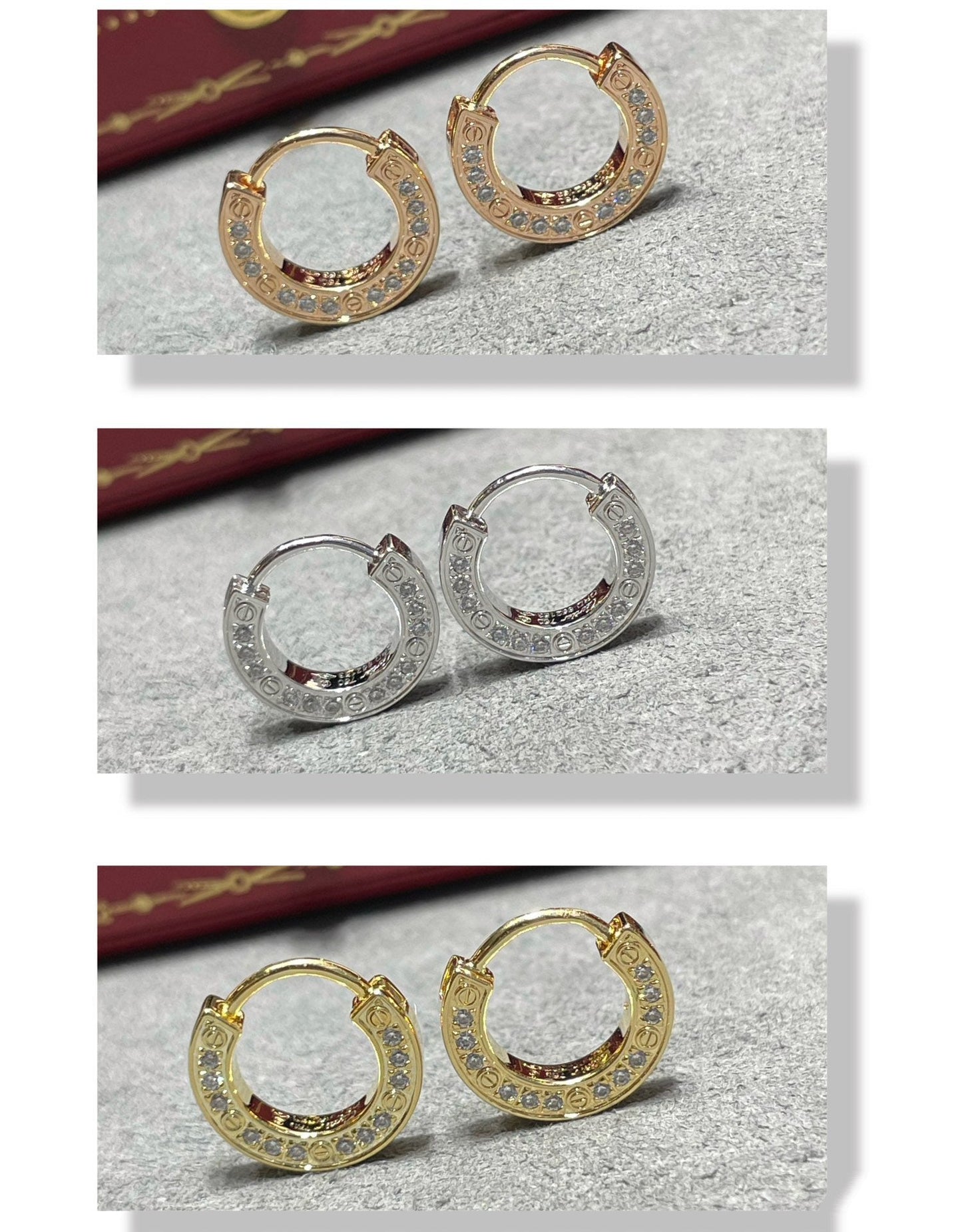 [Clover]LOVE DIAMOND EARRINGS