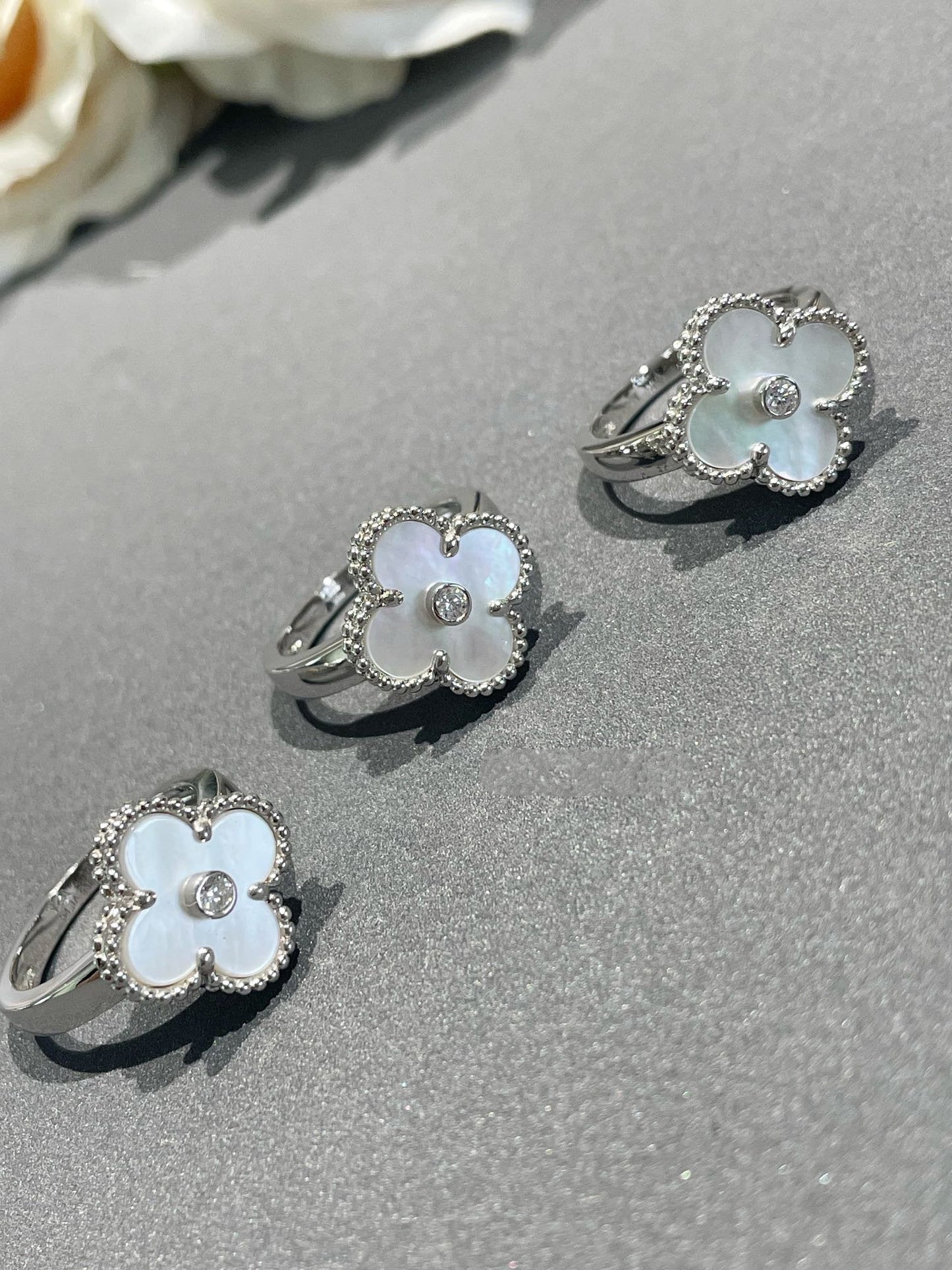 [Clover]CLOVER SILVER MOP DIAMOND RING