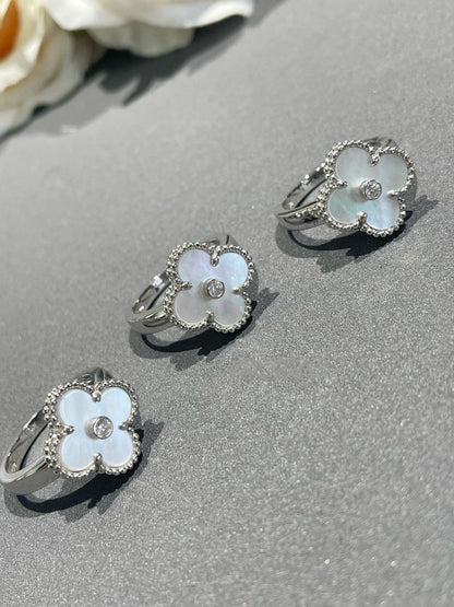 [Clover]CLOVER SILVER MOP DIAMOND RING