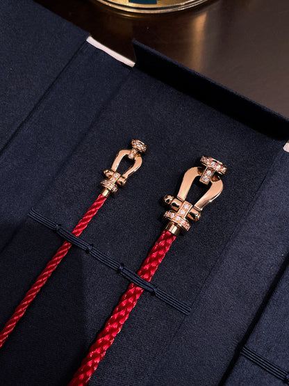 [Clover]FORCE 10 HALF DIAMOND PINK GOLD RED CORDERI LARGE AND MEDIUM MODEL
