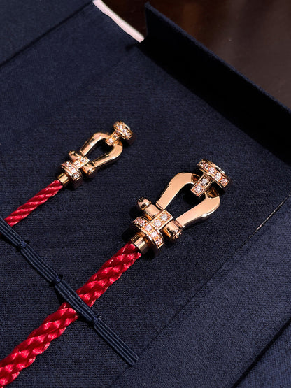 [Clover]FORCE 10 HALF DIAMOND PINK GOLD RED CORDERI LARGE AND MEDIUM MODEL