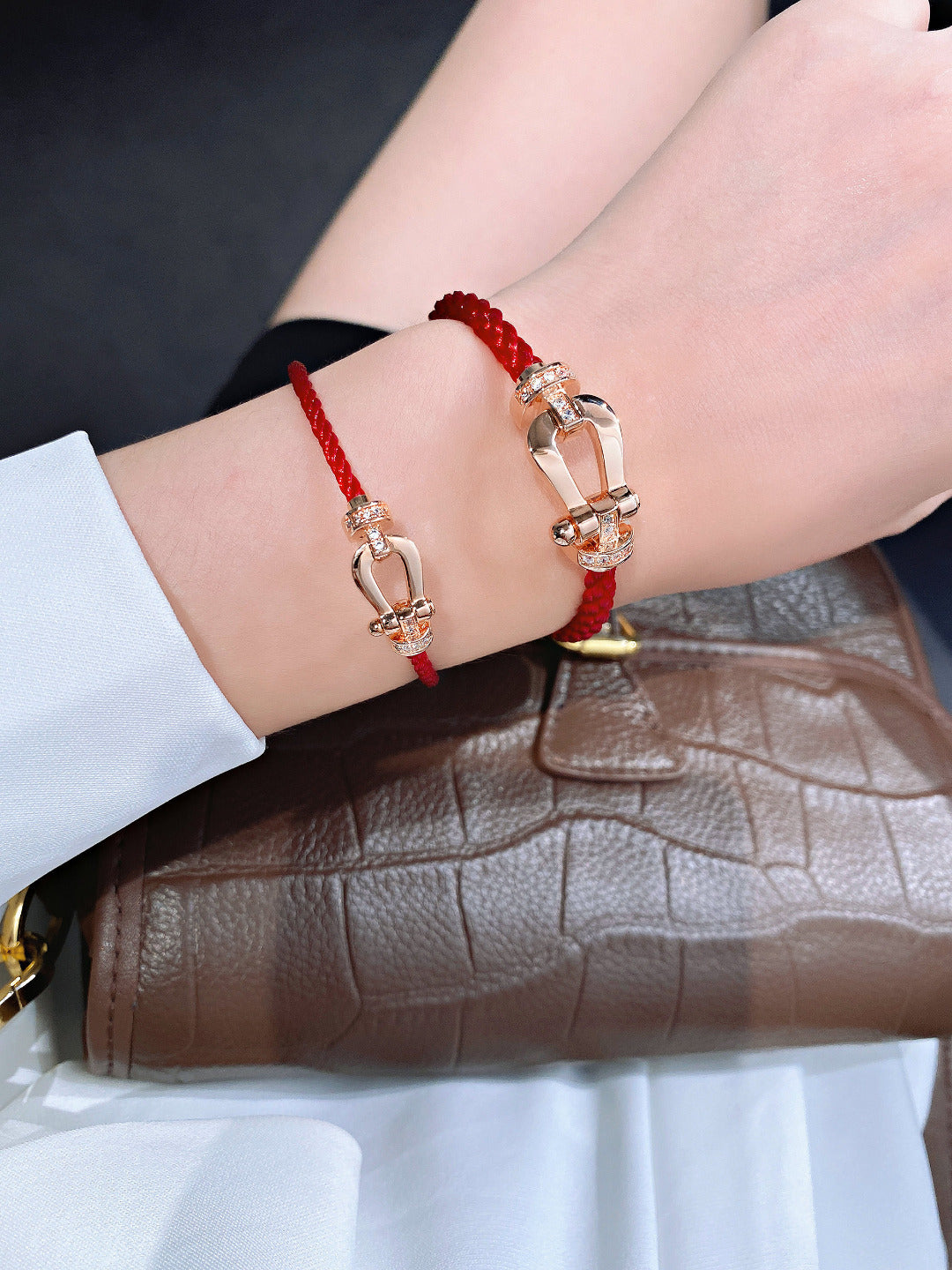 [Clover]FORCE 10 HALF DIAMOND PINK GOLD RED CORDERI LARGE AND MEDIUM MODEL