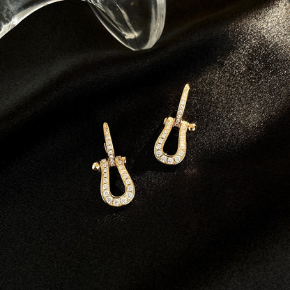 [Clover]FORCE 10 FULL DIAMOND DROP EARRINGS MEDIUM MODEL