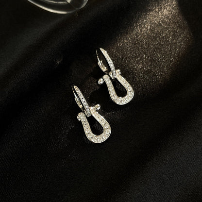 [Clover]FORCE 10 FULL DIAMOND DROP EARRINGS MEDIUM MODEL