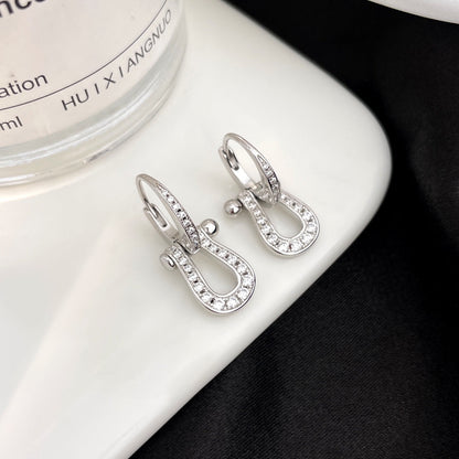 [Clover]FORCE 10 FULL DIAMOND DROP EARRINGS MEDIUM MODEL
