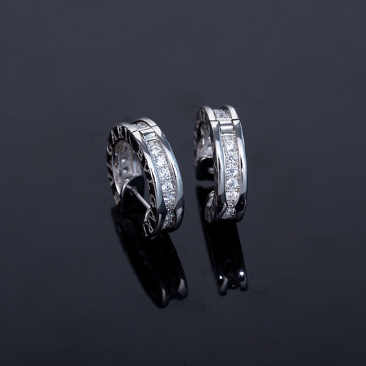 [Clover]ZERO 1 MINI SILVER DIAMOND EARRINGS