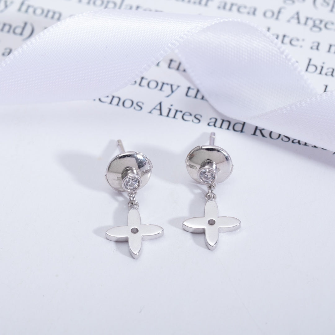 [Clover]VIDYLLE SILVER DIAMOND MINI DROP EARRINGS