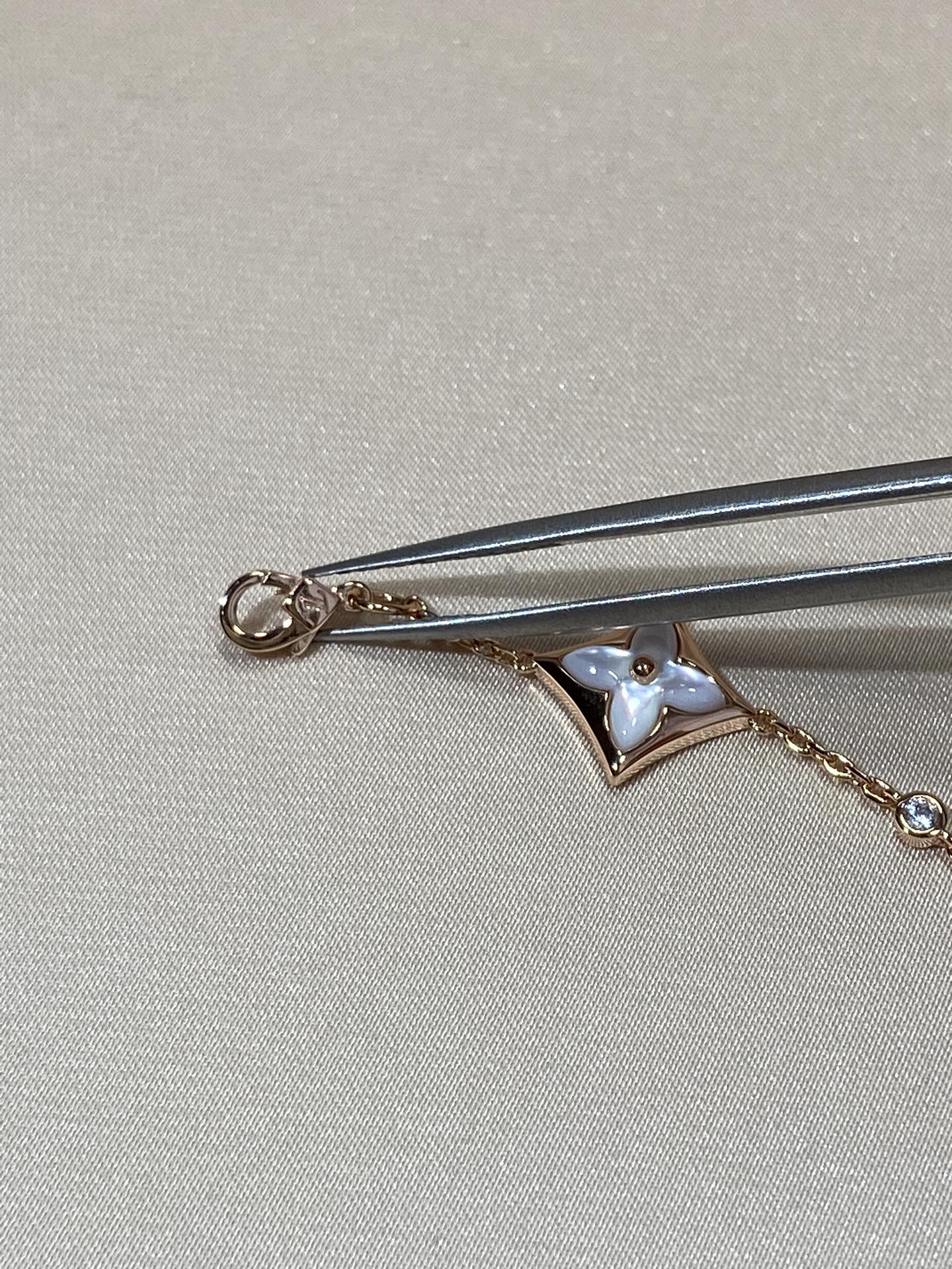 [Clover]STAR 4 MOTIF MOP DIAMOND PINK GOLD BRACELET