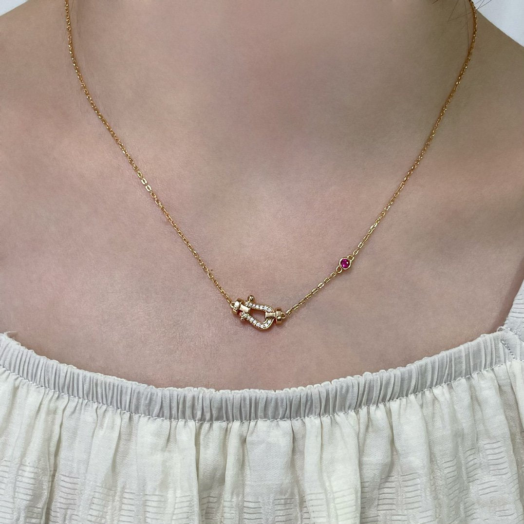 [Clover]FORCE 10 DIAMOND PINK GOLD NECKLACE