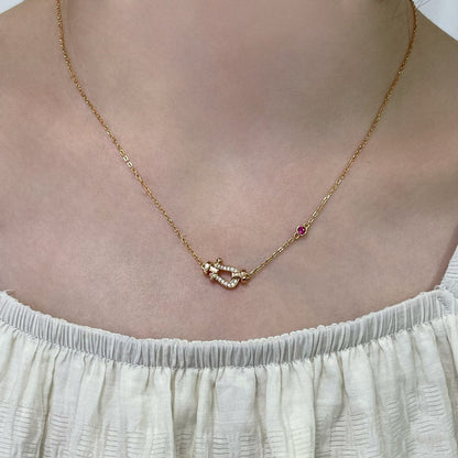[Clover]FORCE 10 DIAMOND PINK GOLD NECKLACE