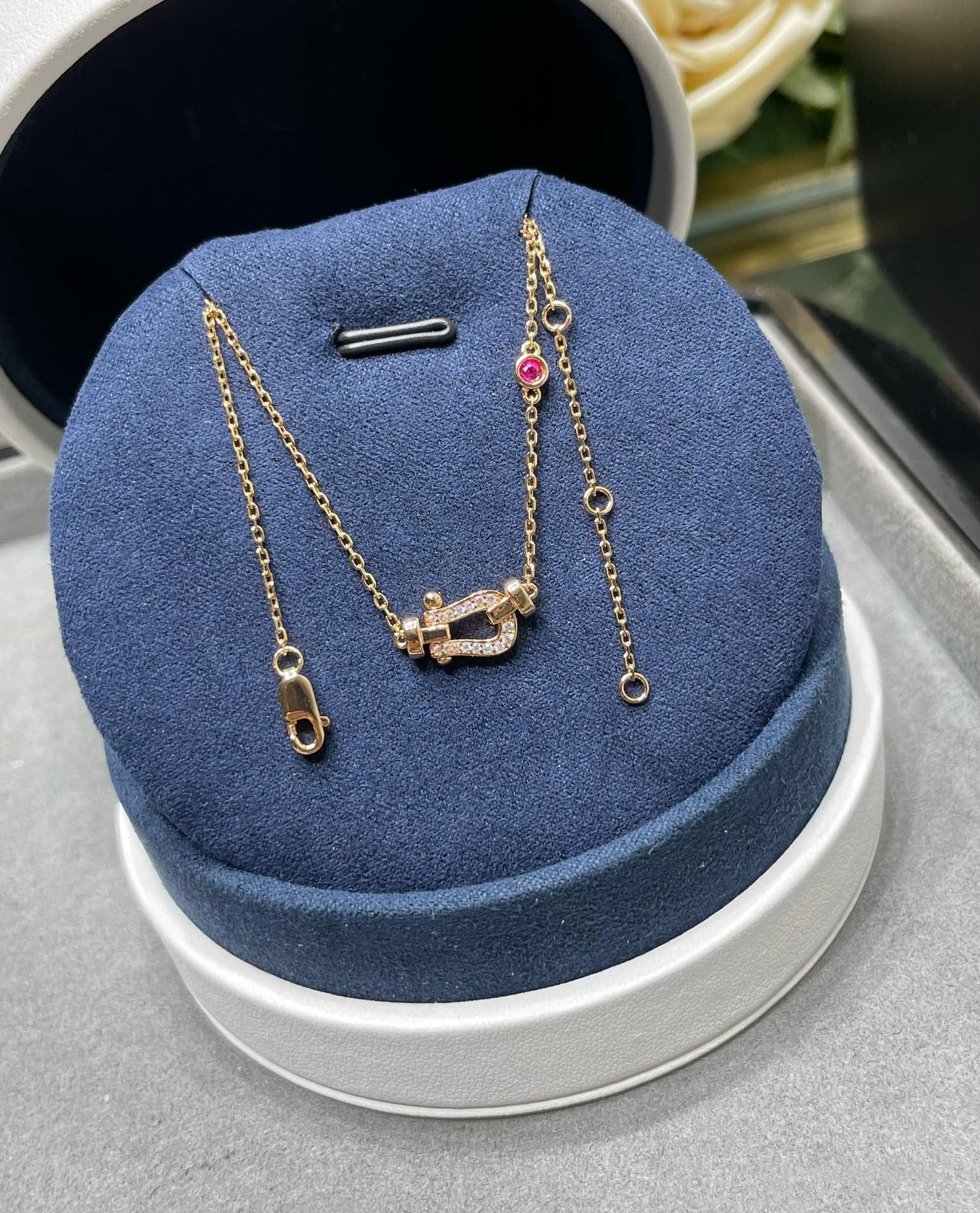 [Clover]FORCE 10 DIAMOND PINK GOLD NECKLACE