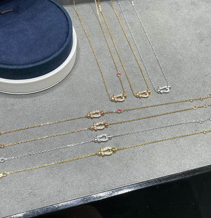[Clover]FORCE 10 DIAMOND PINK GOLD NECKLACE