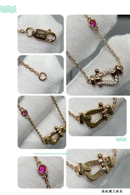 [Clover]FORCE 10 DIAMOND PINK GOLD NECKLACE