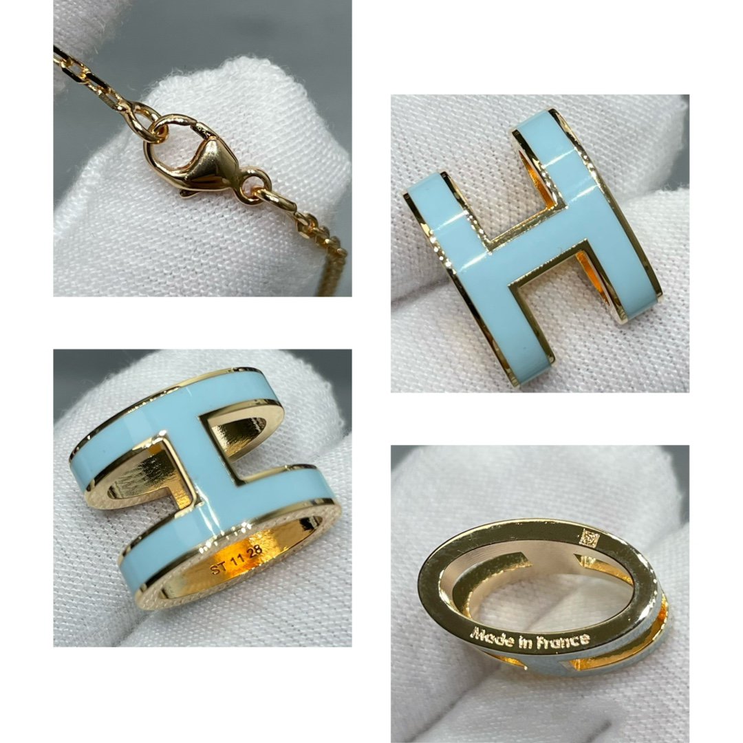[Clover]POP H SKY BLUE NECKLACE