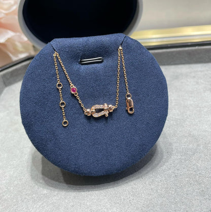 [Clover]FORCE 10 DIAMOND CHAIN LINK PINK GOLD BRACELET