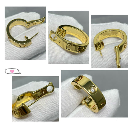 [Clover]LOVE 5.5MM 1 DIAMOND EARRINGS