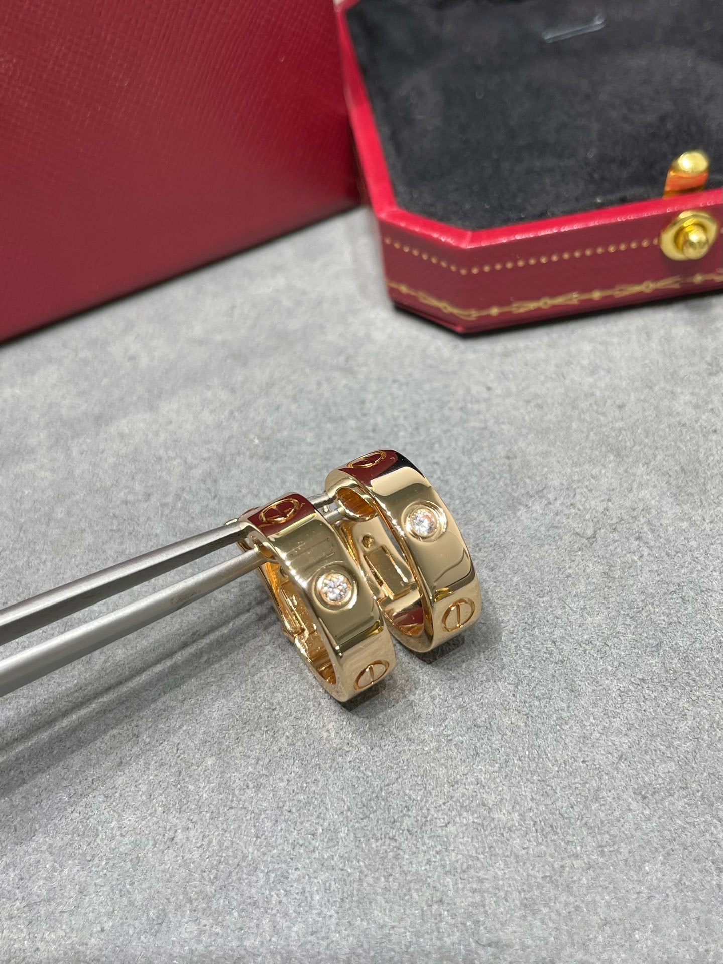 [Clover]LOVE 5.5MM 1 DIAMOND EARRINGS
