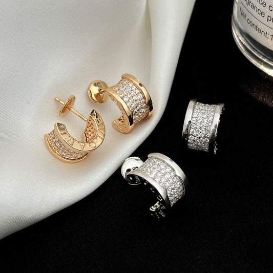 [Clover]ZERO 1 DIAMOND PAVED EARRINGS