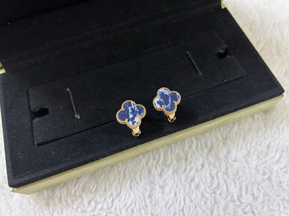 [Clover]CLOVER PIETERSITE MEDIUM STUD EARRINGS