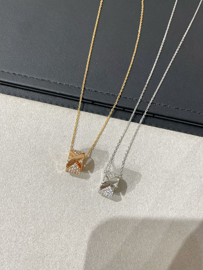 [Clover]LIENS EVIDENCE DIAMOND PAVED NECKLACE