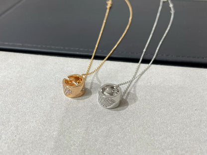 [Clover]LIENS EVIDENCE DIAMOND PAVED NECKLACE