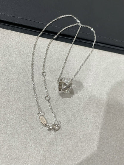 [Clover]LIENS EVIDENCE DIAMOND PAVED NECKLACE
