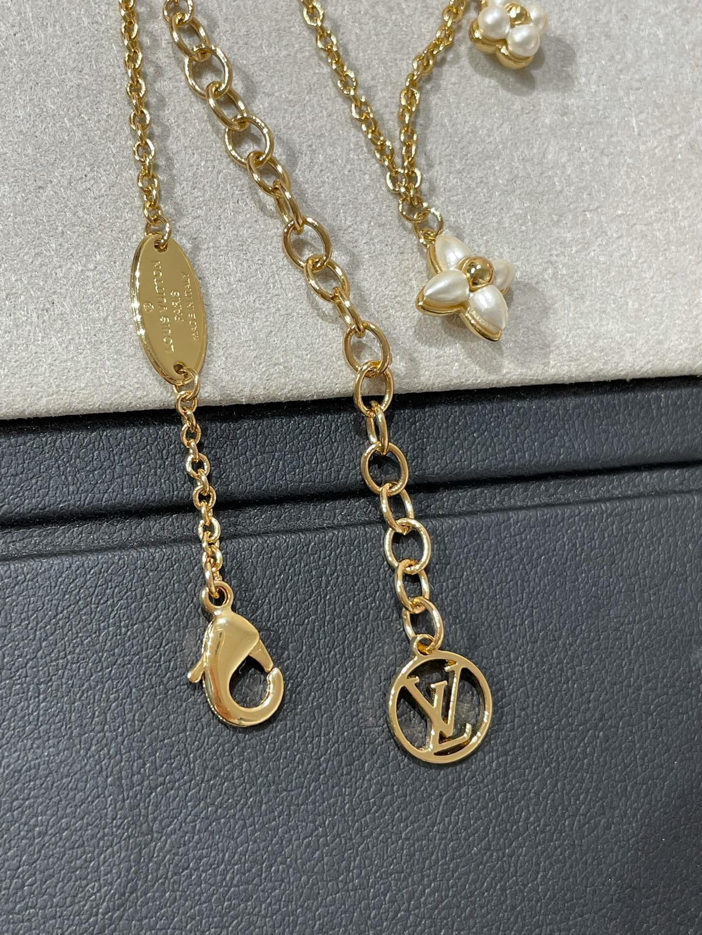 [Clover]FLOWERGRAM GOLD MOP DOUBLE ROW NECKLACE
