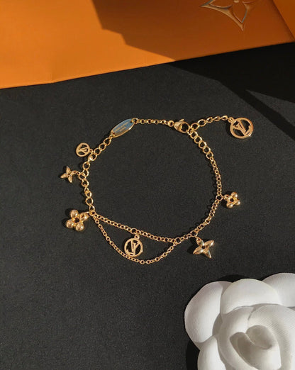 [Clover]BLOOMING PINK GOLD MOP BRACELET