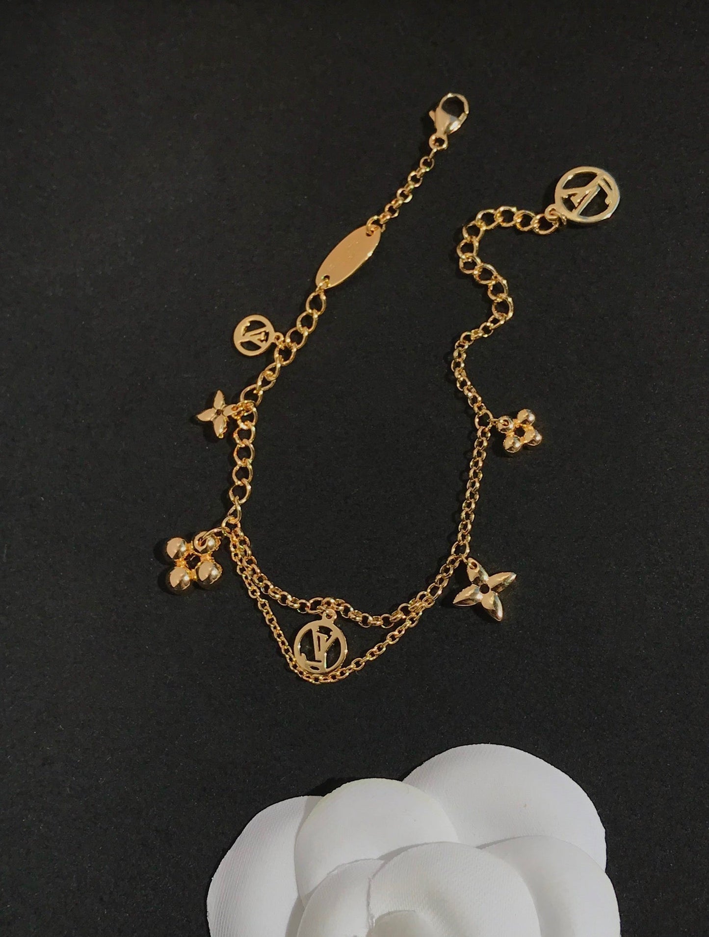 [Clover]BLOOMING PINK GOLD MOP BRACELET