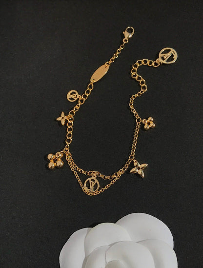[Clover]BLOOMING PINK GOLD MOP BRACELET