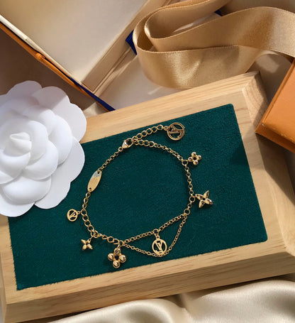 [Clover]BLOOMING PINK GOLD MOP BRACELET