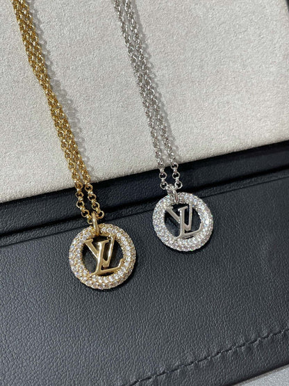[Clover]BY NIGHT DIAMOND PAVED NECKLACE