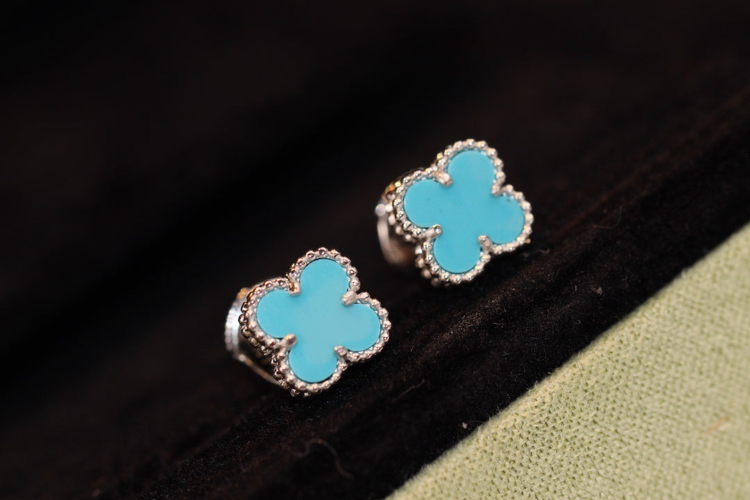 [Clover]CLOVER MINI TURQUOISE SILVER STUD EARRINGS