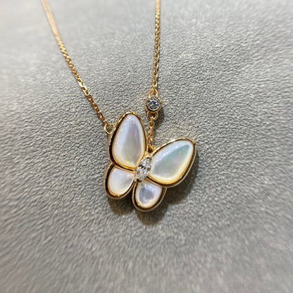[Clover]BUTTERFLY MOP DIAMOND NECKLACE