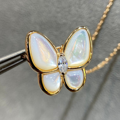 [Clover]BUTTERFLY MOP DIAMOND NECKLACE