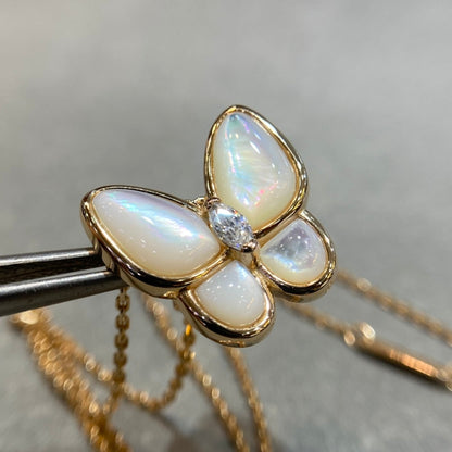 [Clover]BUTTERFLY MOP DIAMOND NECKLACE