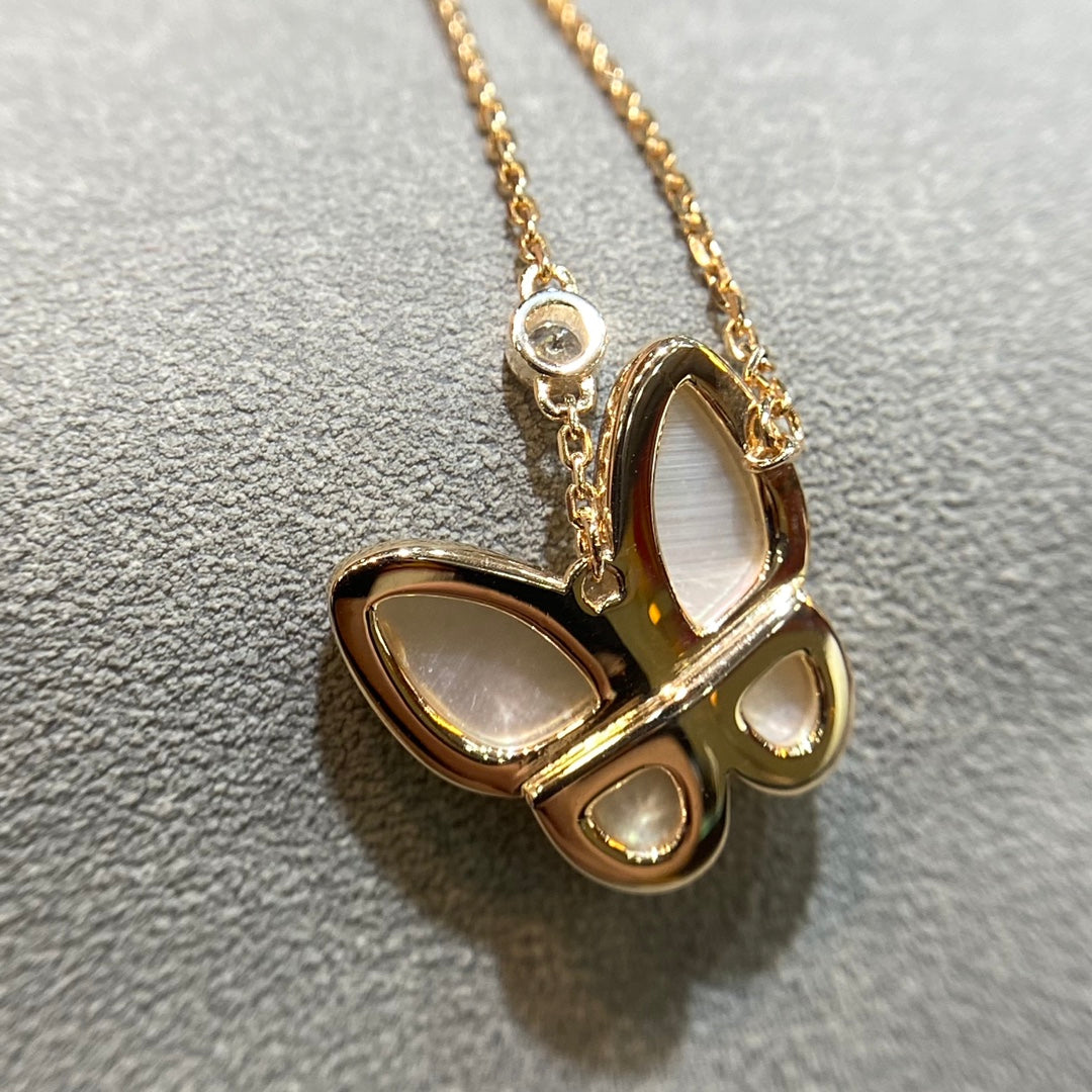 [Clover]BUTTERFLY MOP DIAMOND NECKLACE