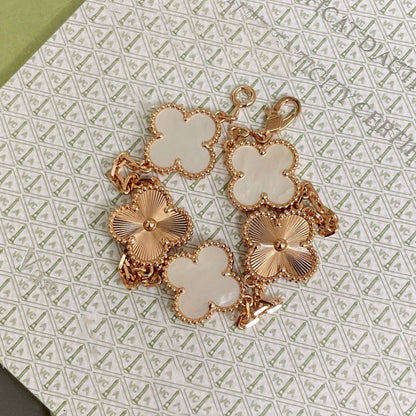 [Clover]CLOVER BRACELET 5 MOTIF WHITE MOP PINK GOLD