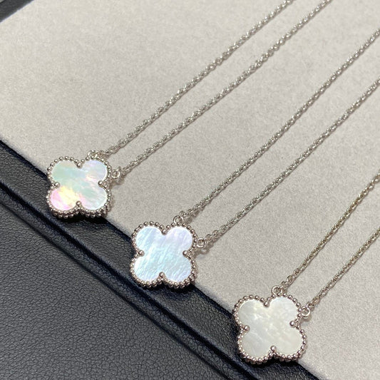 [Clover]CLOVER MEDIUM SILVER WHITE MOP NECKLACE