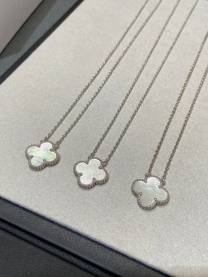 [Clover]CLOVER MEDIUM SILVER WHITE MOP NECKLACE