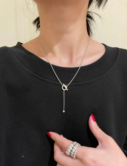 [Clover]FINESSE SILVER DIAMOND NECKLACE