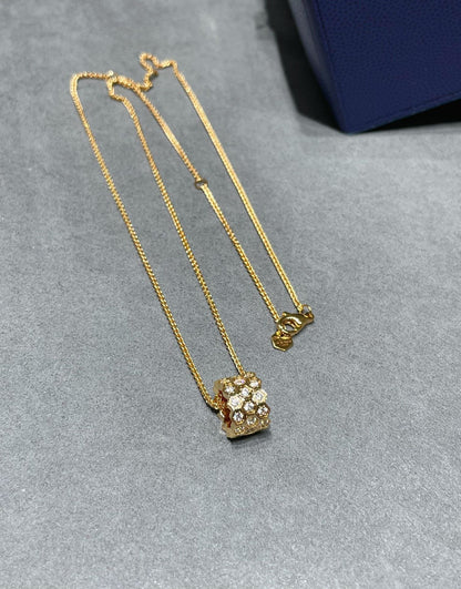 [Clover]BEE LOVE DIAMOND PAVED 3 ROW NECKLACE