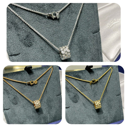 [Clover]BEE LOVE DIAMOND PAVED 3 ROW NECKLACE