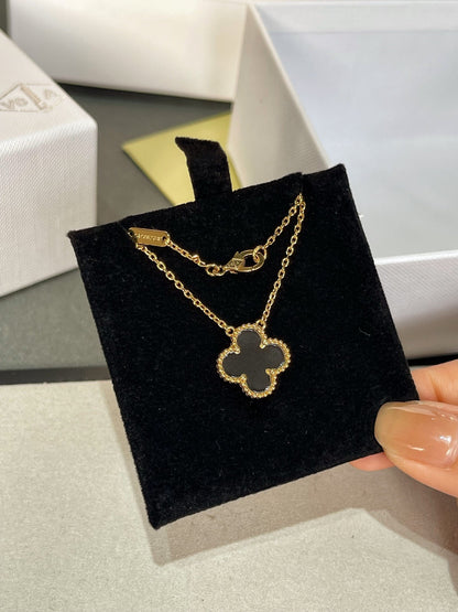 [Clover]CLOVER ROCK CRYSTAL ROSE GOLD NECKLACE
