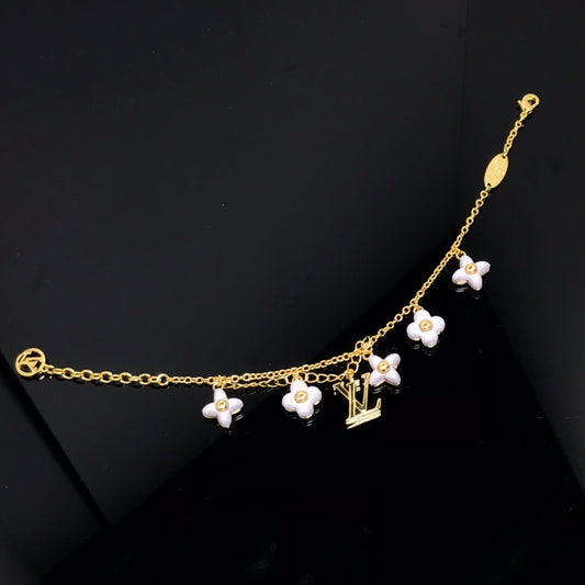[Clover]LOGO 6 MOTIF STAR AND SUN GOLD BRACELET