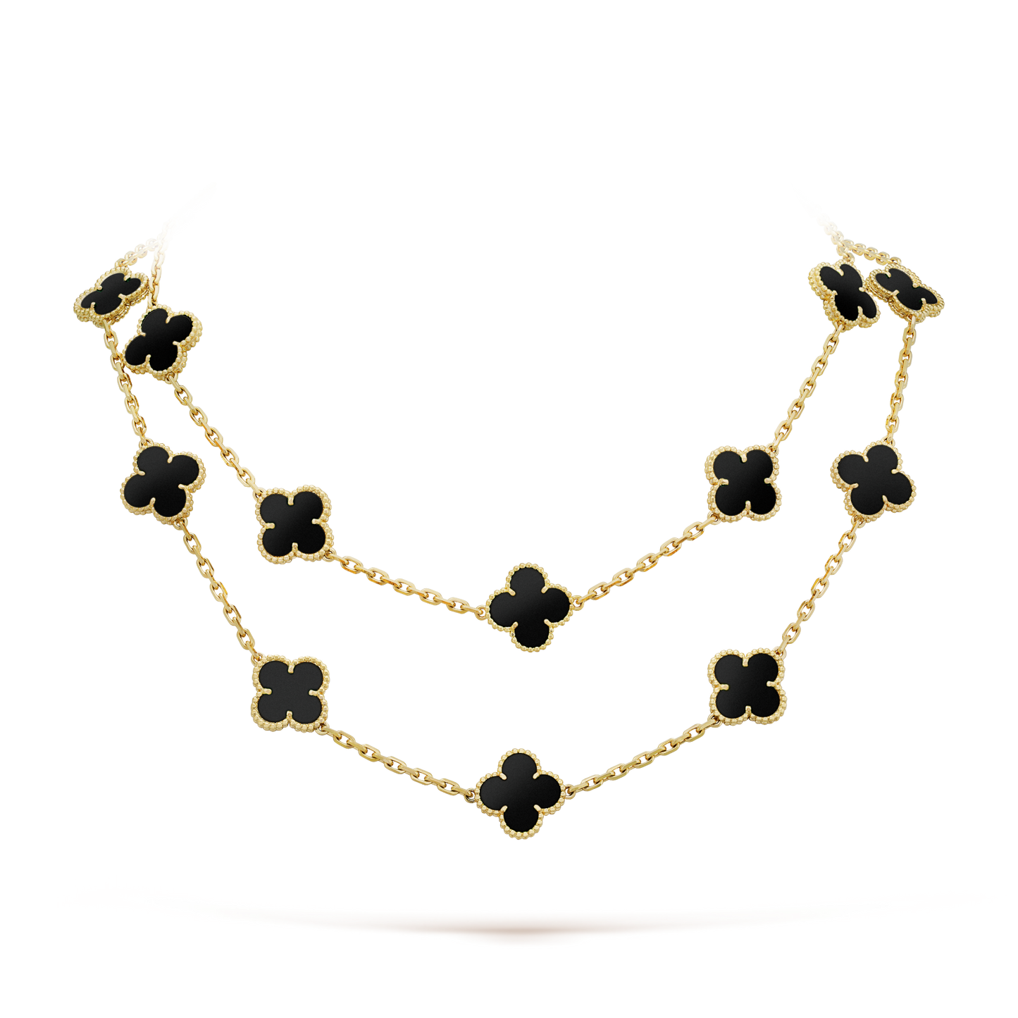 [Clover]CLOVER 20 MOTIFS ONYX NECKLACE