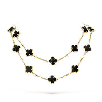 [Clover]CLOVER 20 MOTIFS ONYX NECKLACE
