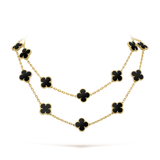 [Clover]CLOVER 20 MOTIFS ONYX NECKLACE