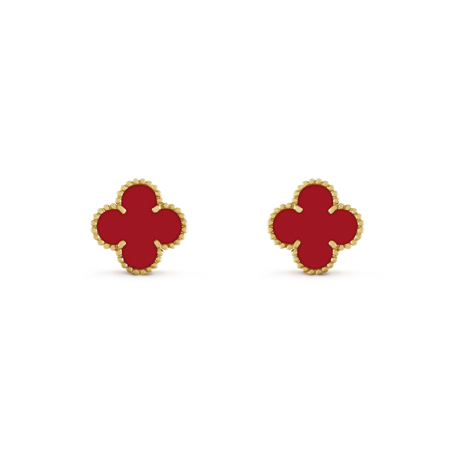 [Clover]CLOVER MINI 9.5MM CARNELIAN EARRINGS