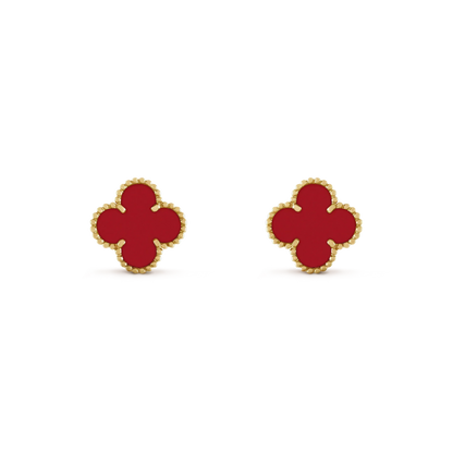 [Clover]CLOVER MINI 9.5MM CARNELIAN EARRINGS